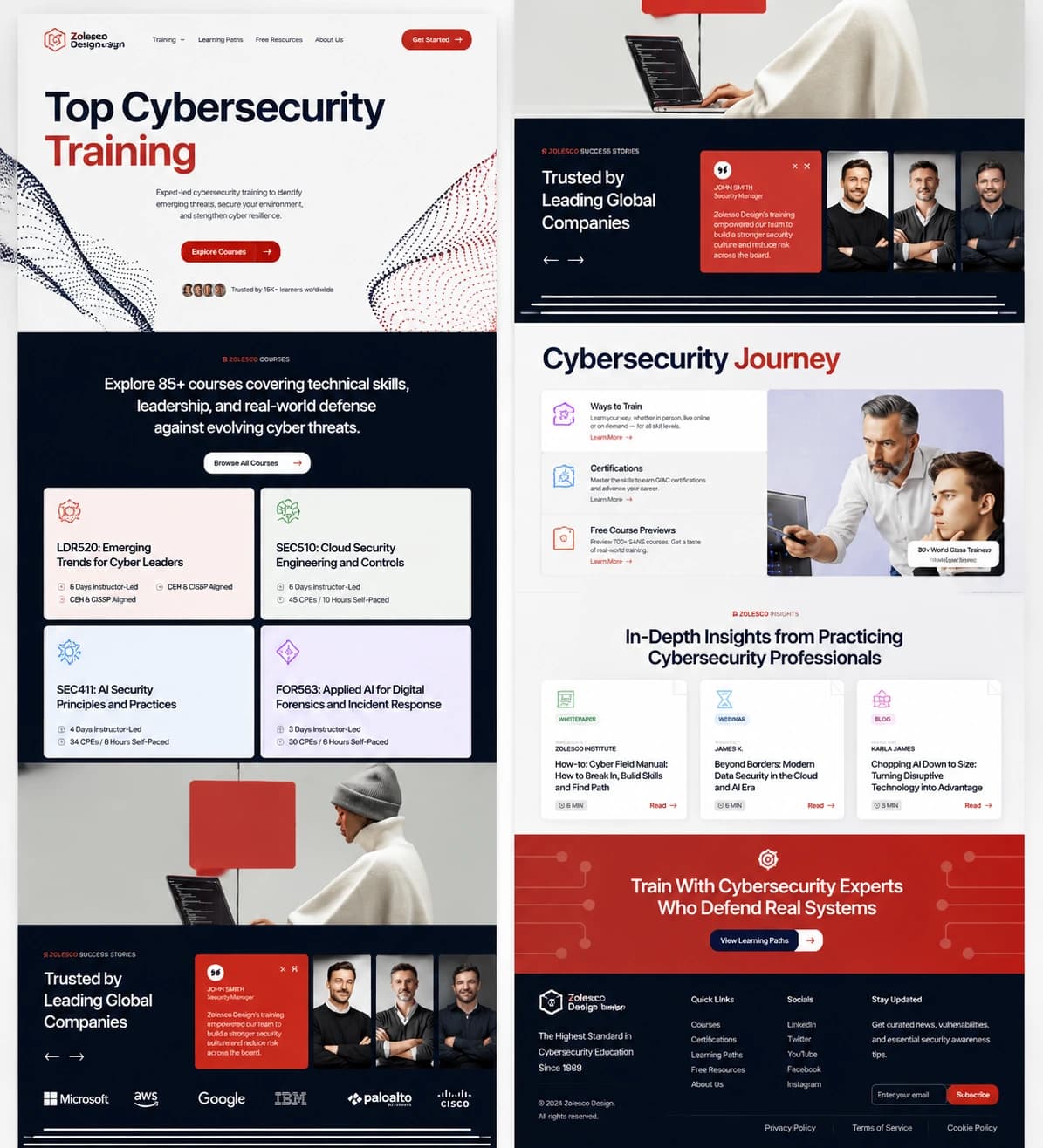 Business & Portfolio Website Samples interface preview